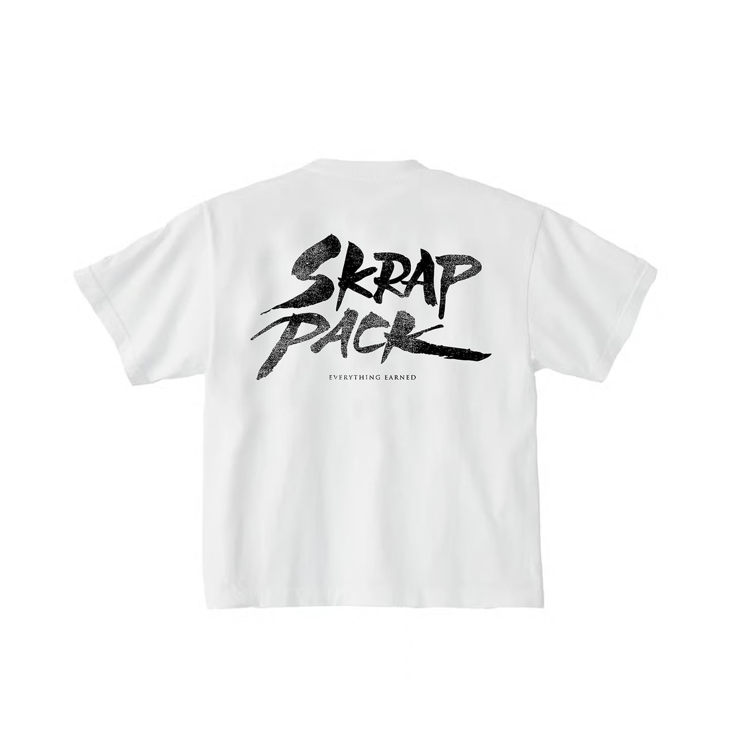 Grunge Logo Oversized Tee White