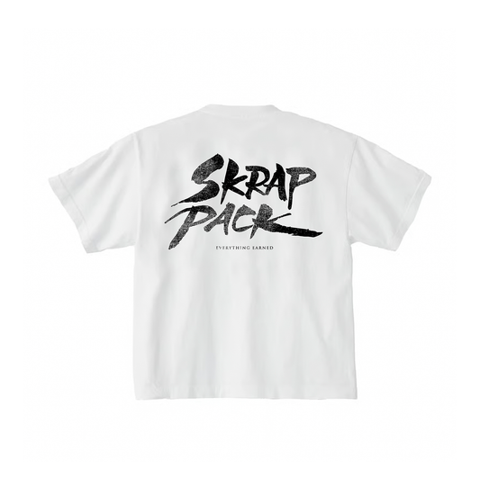 Grunge Logo Oversized Tee White