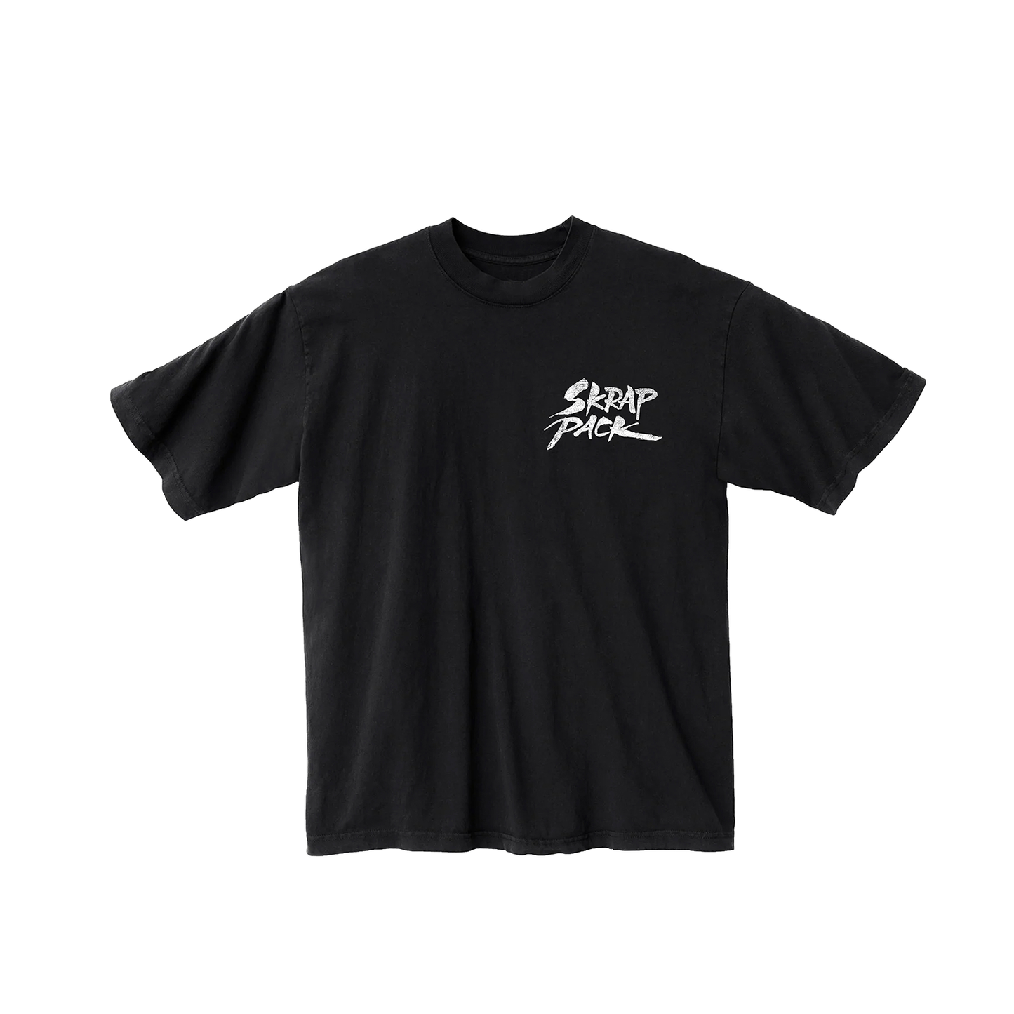 Grunge Logo Oversized Tee Black