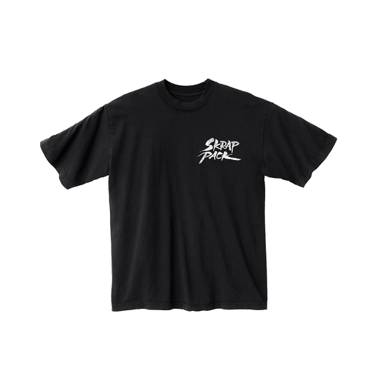 Grunge Logo Oversized Tee Black